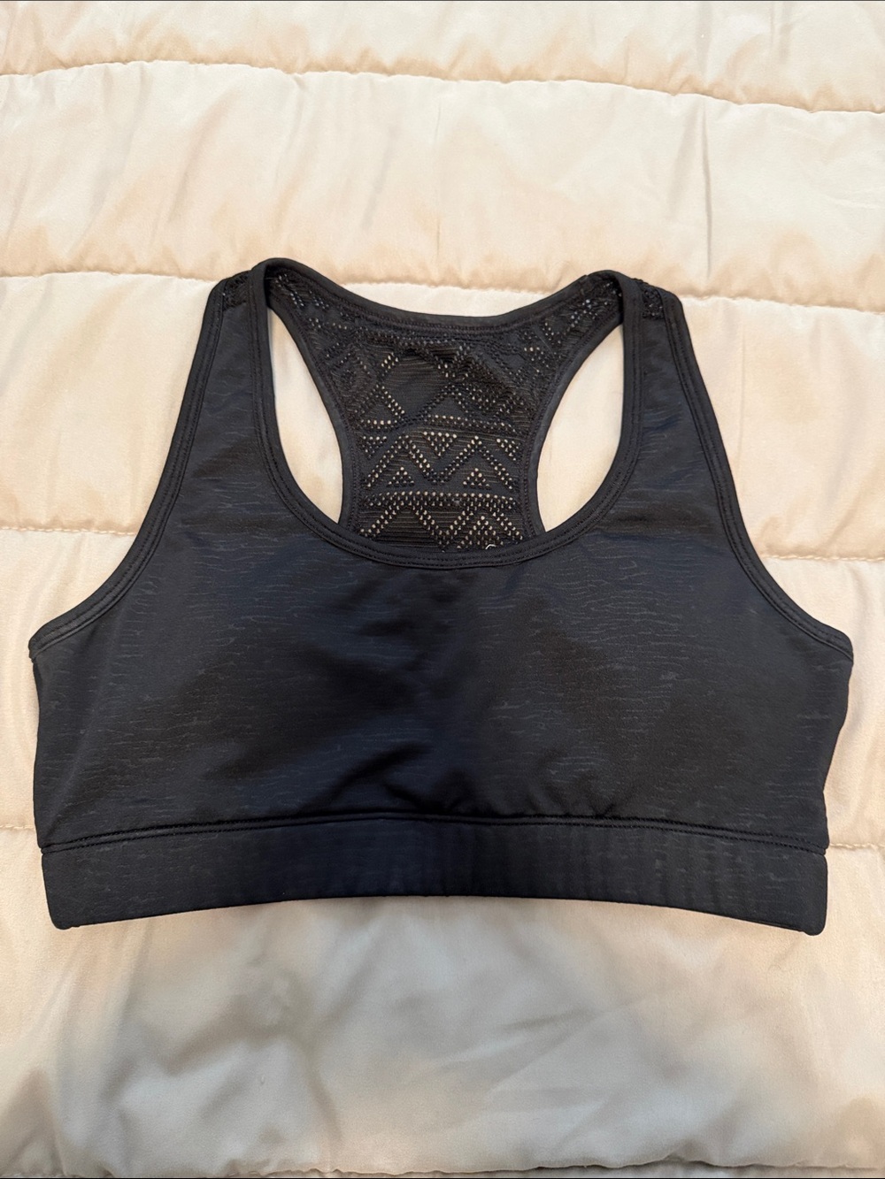 🫶🏼5 for $45!!🫶🏼Black Racerback Lace-Back Sports Bra
